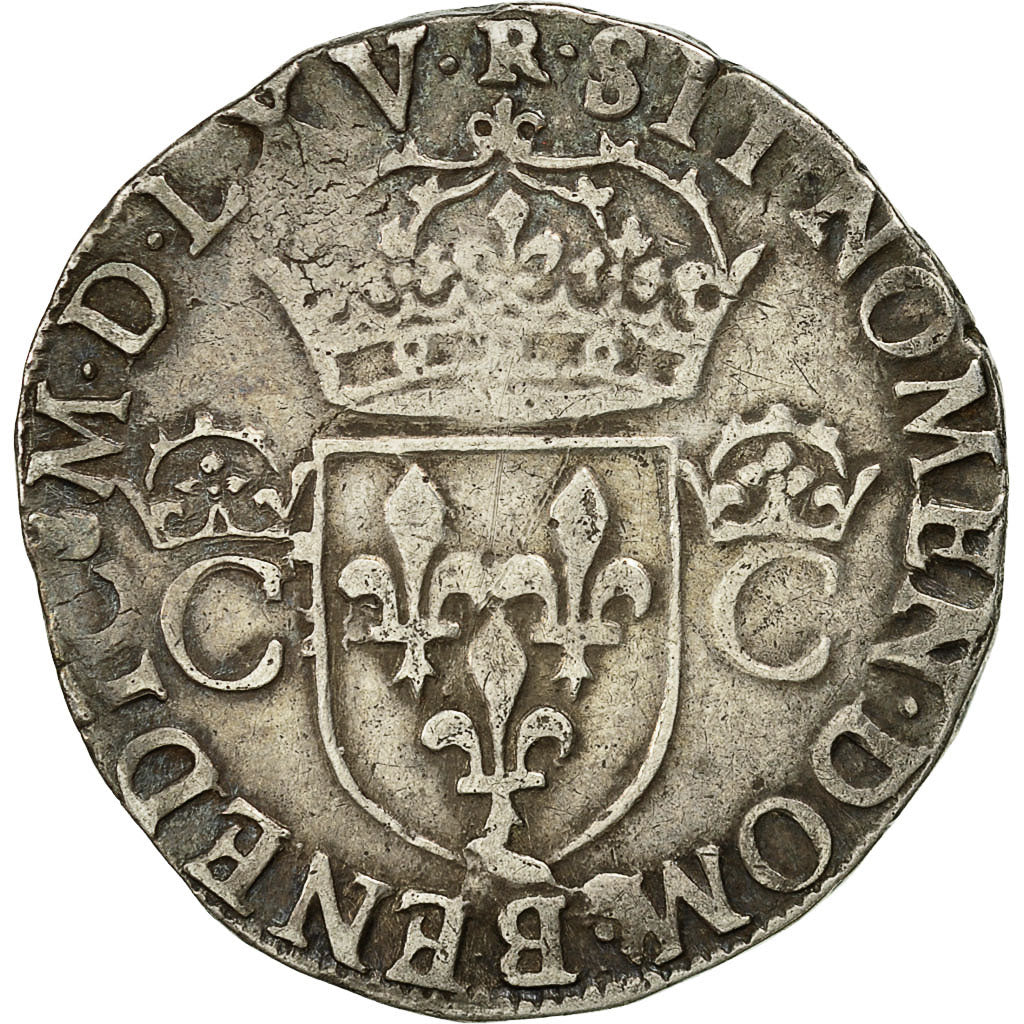 Coin, France, Charles IX, Teston, 1565, Toulouse, VF(30-35), Sombart 4602