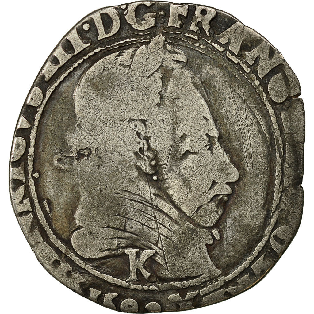 Moneta, Francia, Henri III, La Ligue, Demi Franc, 1592,Saint-Lizier,Sombart 4716