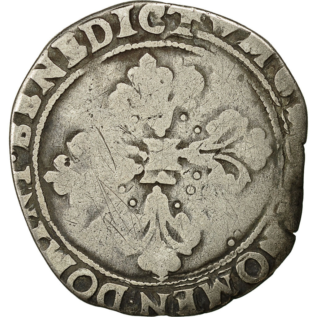 Moneta, Francia, Henri III, La Ligue, Demi Franc, 1592,Saint-Lizier,Sombart 4716