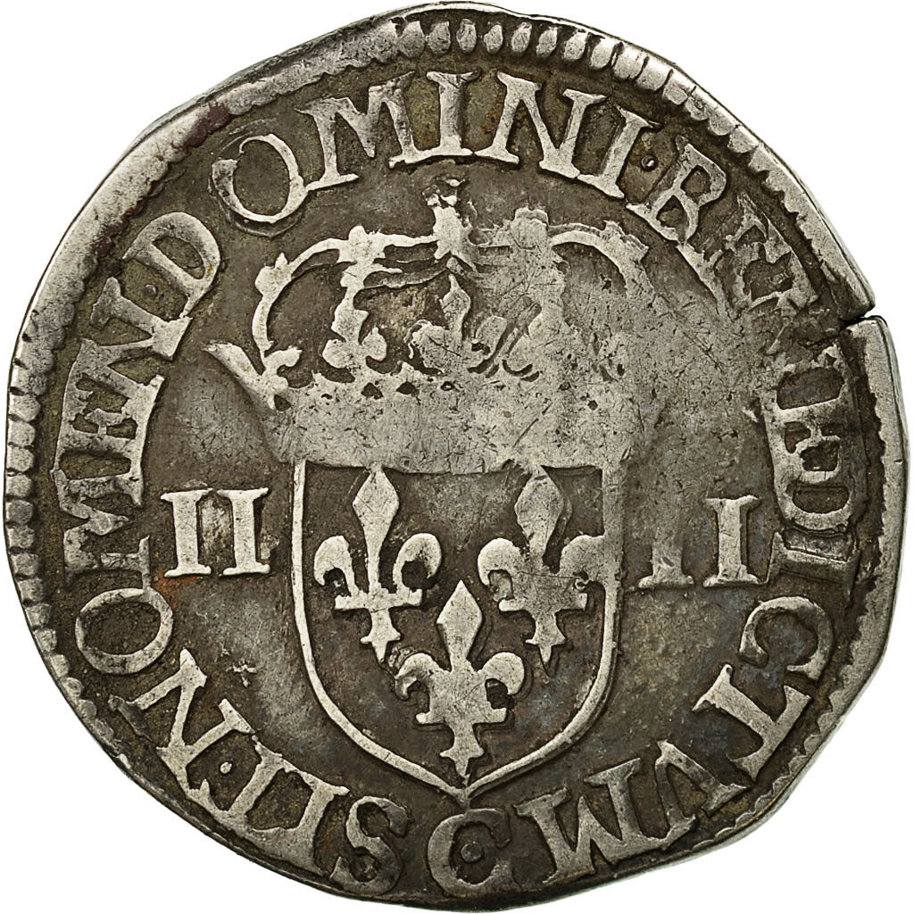 Coin, France, Henri IV, Henri IV, 1/4 Ecu, 1608, Saint Lô, VF(30-35), Silver