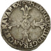 Monnaie, France, Henri IV, 1/4 Ecu, 1608, Rennes, TB+, Argent, Sombart:4686