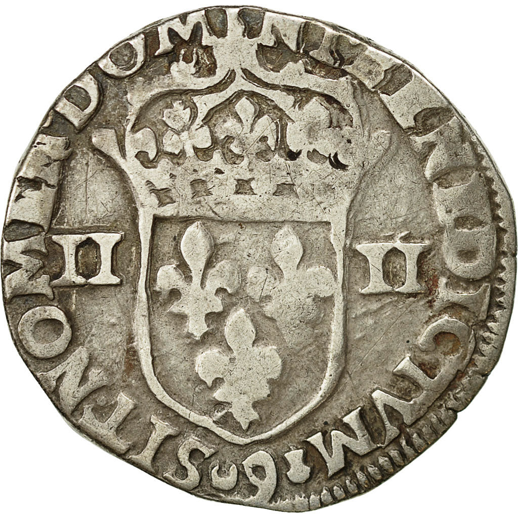 Monnaie, France, Henri IV, 1/4 Ecu, 1608, Rennes, TB+, Argent, Sombart:4686