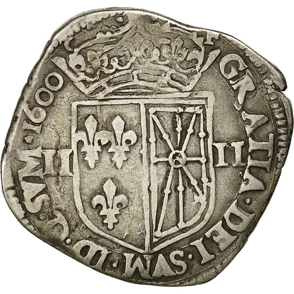 Munten, Frankrijk, Henri IV, 1/4 Écu de Navarre, 1/4 Ecu, 1600, Saint-Palais
