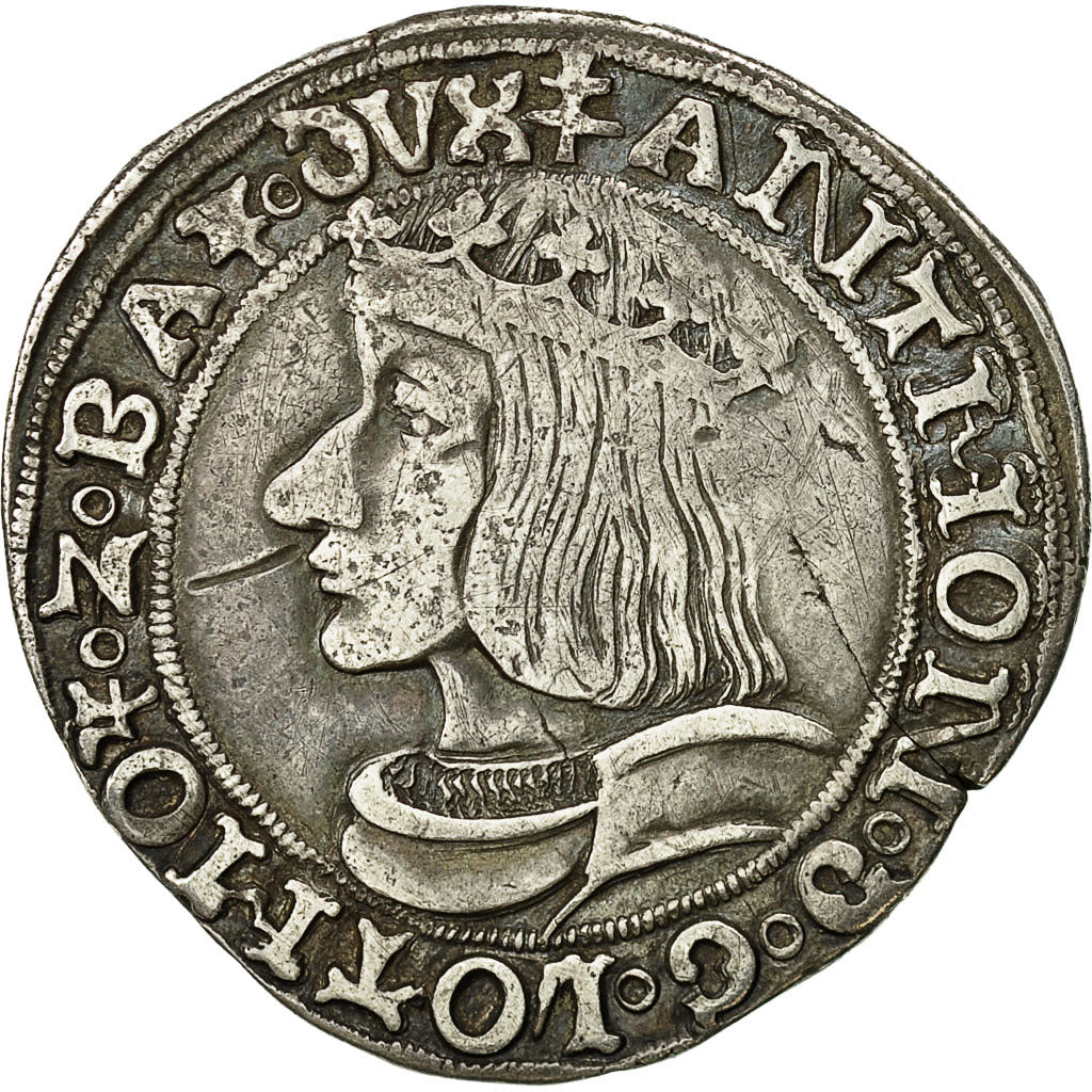 Moneda, Francia, LORRAINE, Antoine, Teston, 1527, Nancy, Boudeau 1514