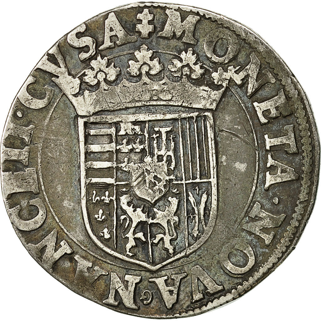 Coin, France, LORRAINE, Charles III, Teston, Teston, Nancy, EF(40-45), Silver