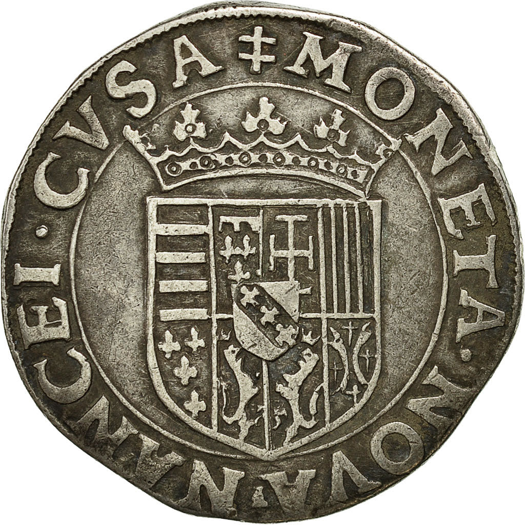 Coin, France, LORRAINE, Charles III, Teston, Teston, Nancy, EF(40-45), Silver