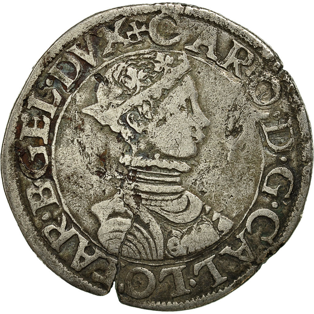 Moneta, Francia, LORRAINE, Charles III, Teston, Teston, Nancy, BB, Argento