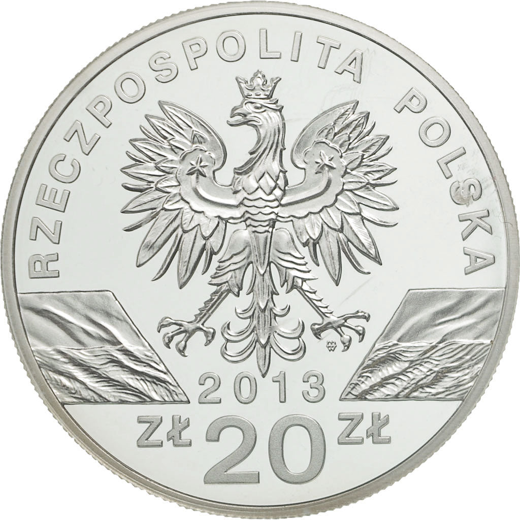 Coin, Poland, 20 Zlotych, 2013, Warsaw, MS(65-70), Silver, KM:855