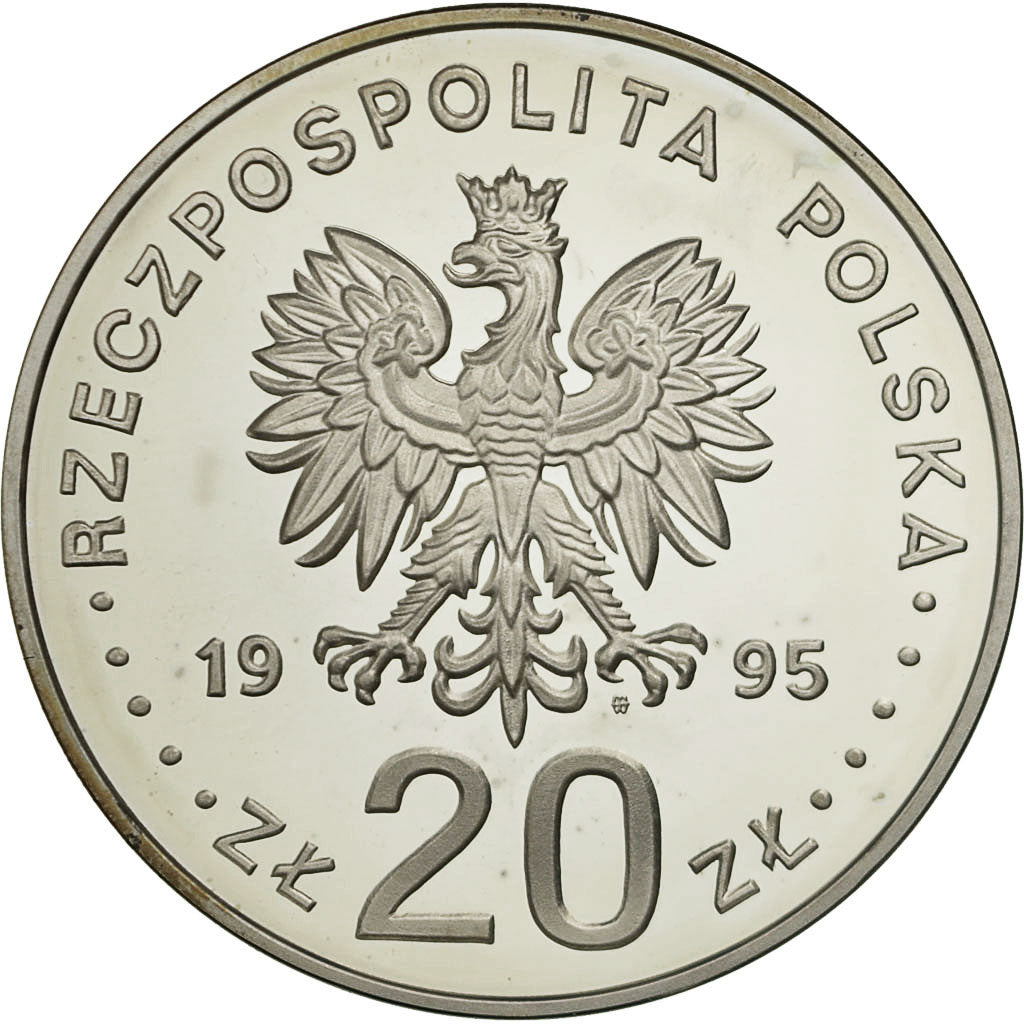 Coin, Poland, 20 Zlotych, 1995, MS(65-70), Silver, KM:286