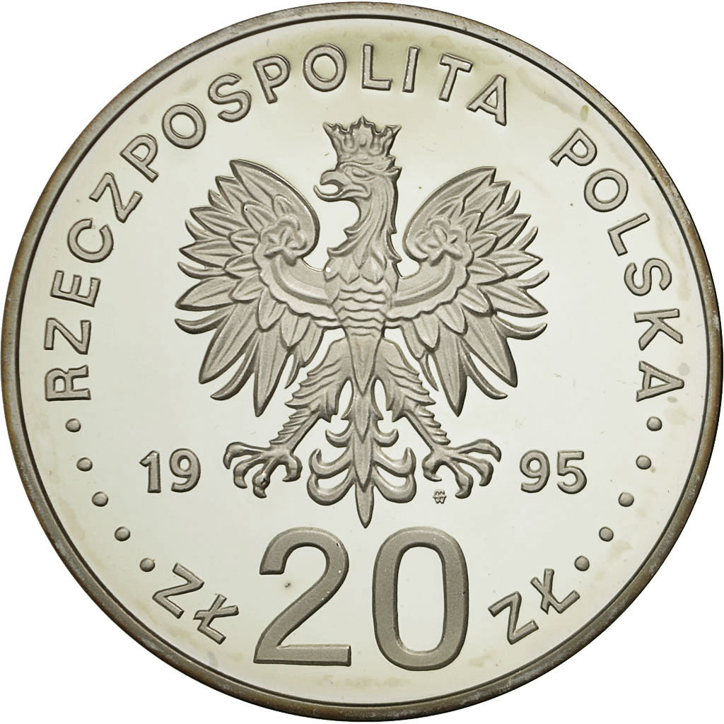 Moneta, Polonia, 20 Zlotych, 1995, SPL, Argento, KM:288