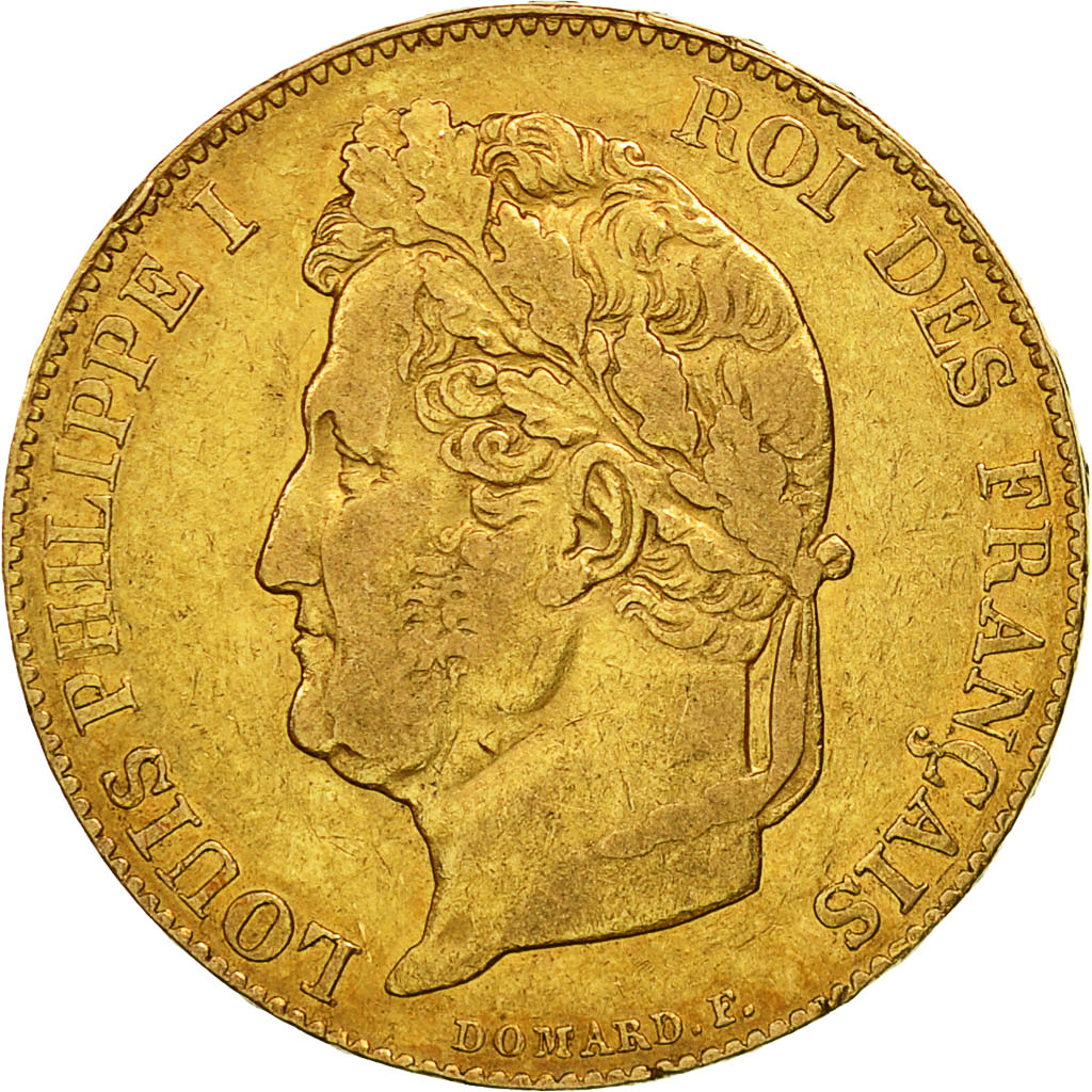 Moneta, Francia, Louis-Philippe, 20 Francs, 1834, Paris, BB, Oro, KM:750.1