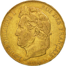 Moneta, Francia, Louis-Philippe, 20 Francs, 1834, Paris, BB, Oro, KM:750.1