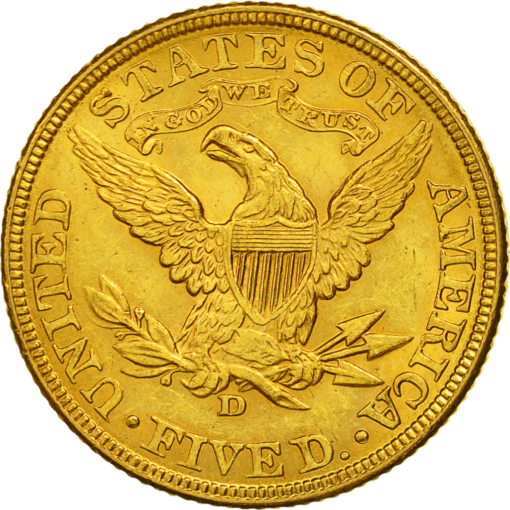 Monnaie, États-Unis, Coronet Head, $5, Half Eagle, 1906, U.S. Mint, Denver