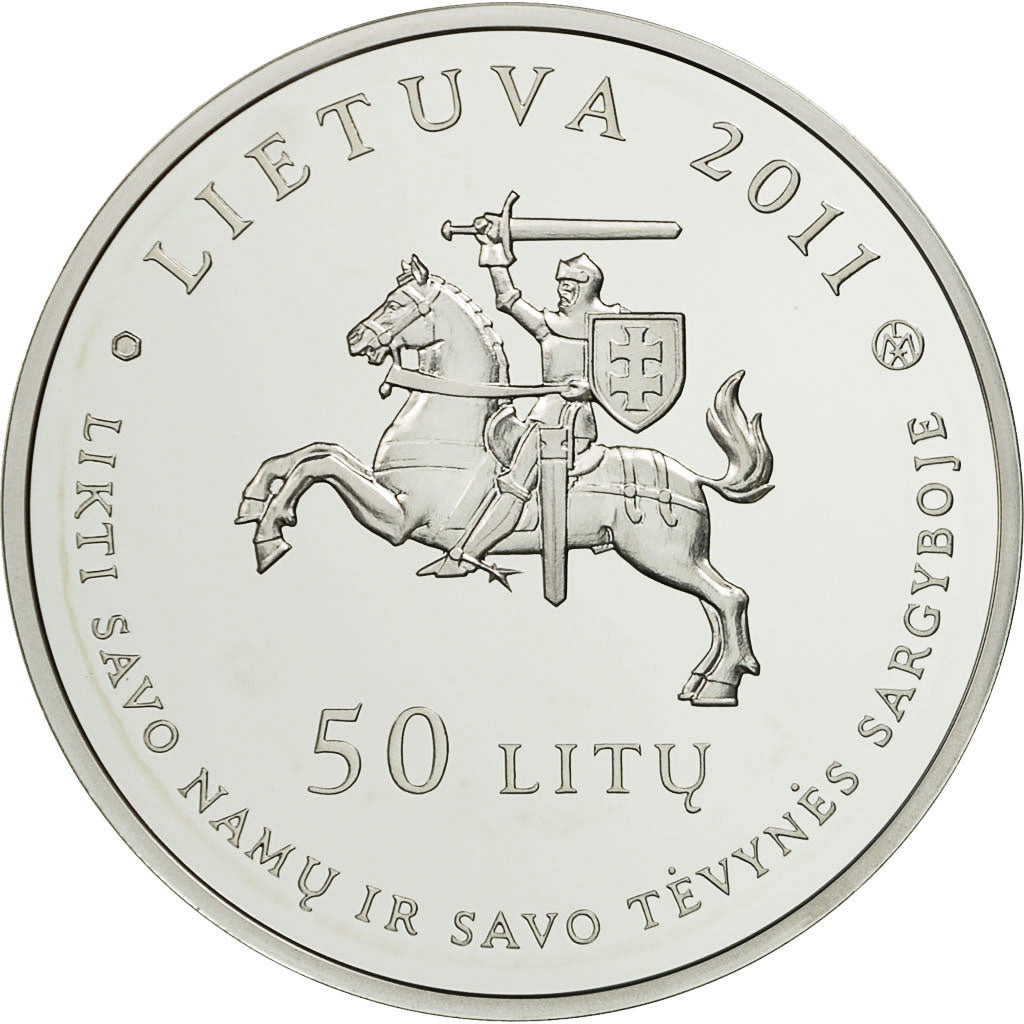 Moneta, Litwa, 50 Litu, 2011, MS(65-70), Srebro, KM:174