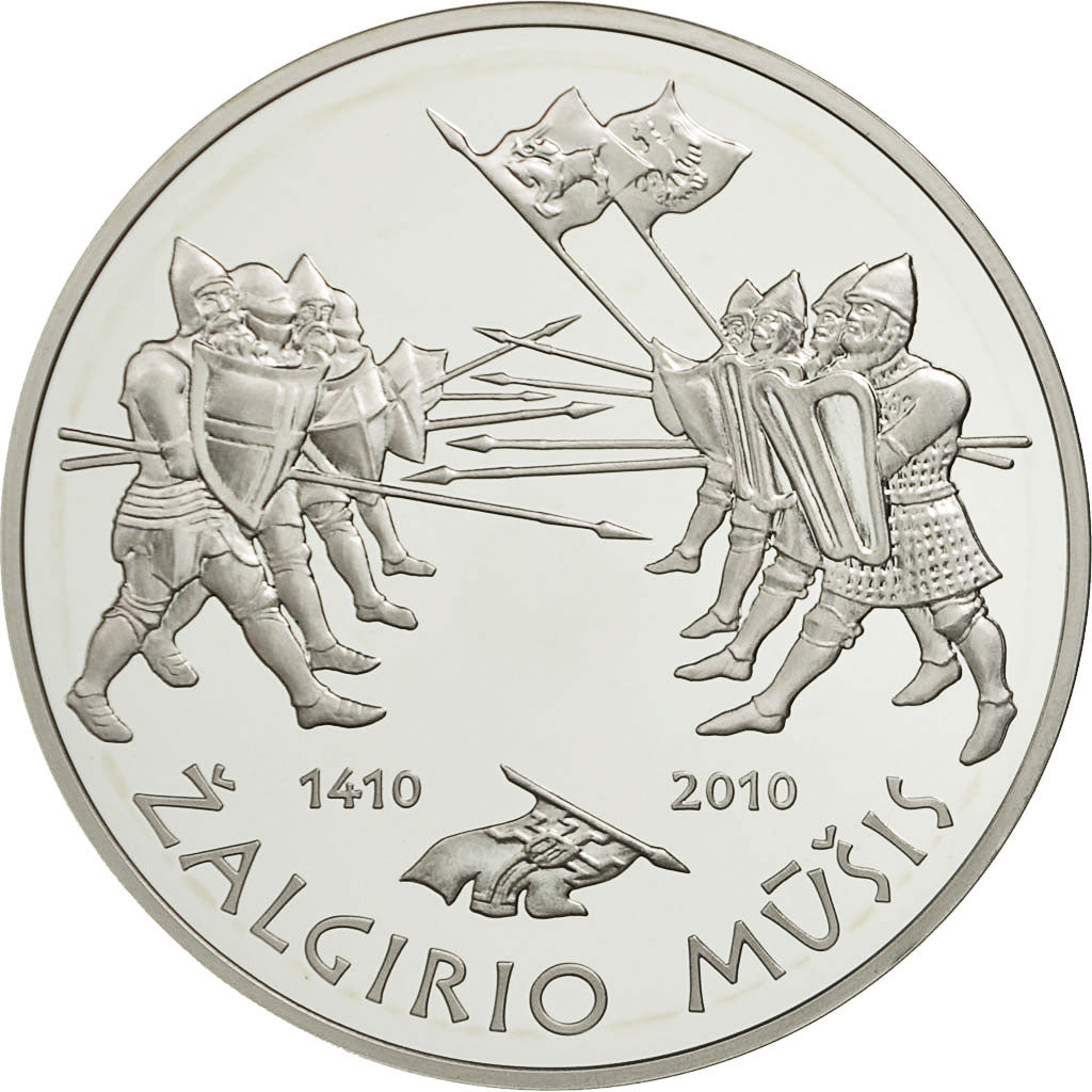 Coin, Lithuania, ZALGIRIO MUSIS, 50 Litu, 2010, MS(65-70), Silver