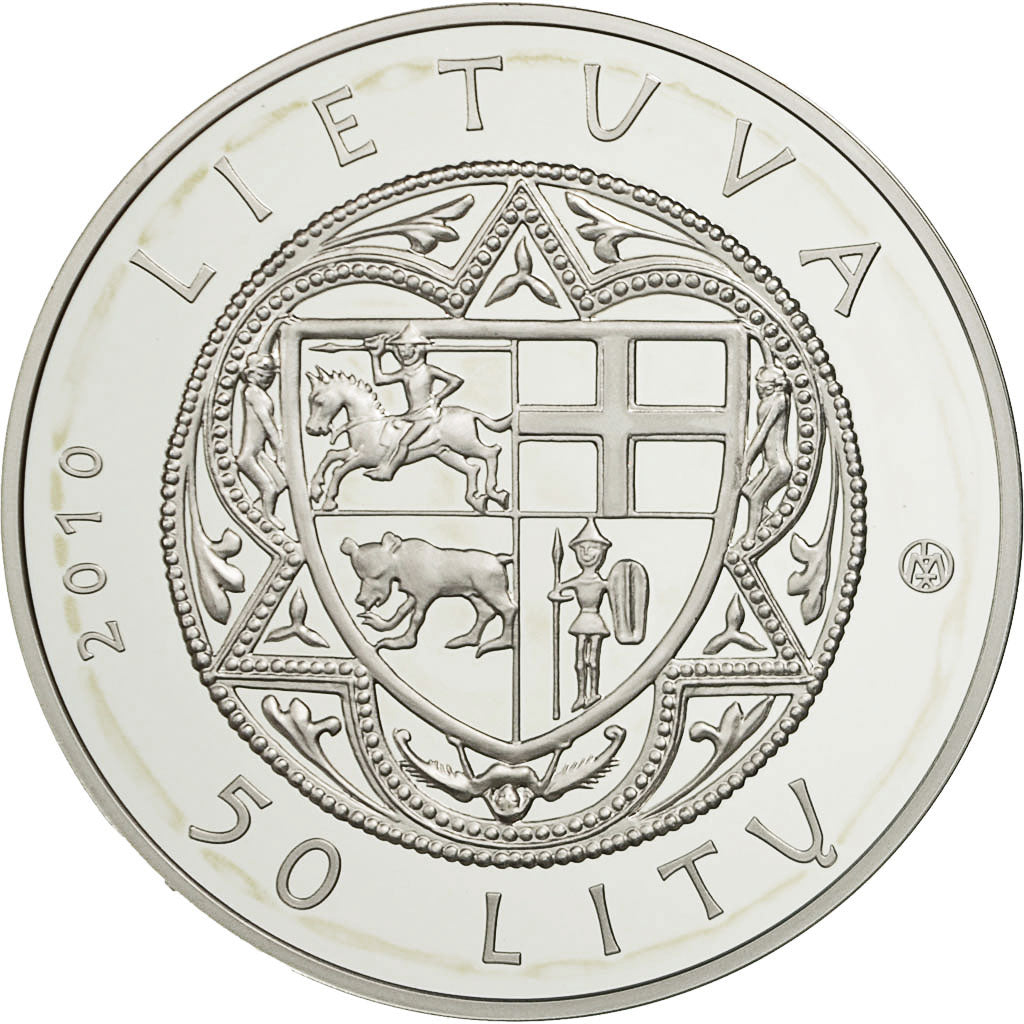 Coin, Lithuania, ZALGIRIO MUSIS, 50 Litu, 2010, MS(65-70), Silver