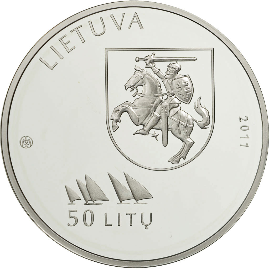 Moneta, Lituania, LONDONAS 2012, 50 Litu, 2011, FDC, Argento