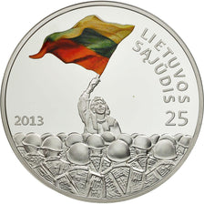 Coin, Lithuania, 25 LIETUVOS SAJUDIS, 50 Litu, 2013, MS(65-70), Silver