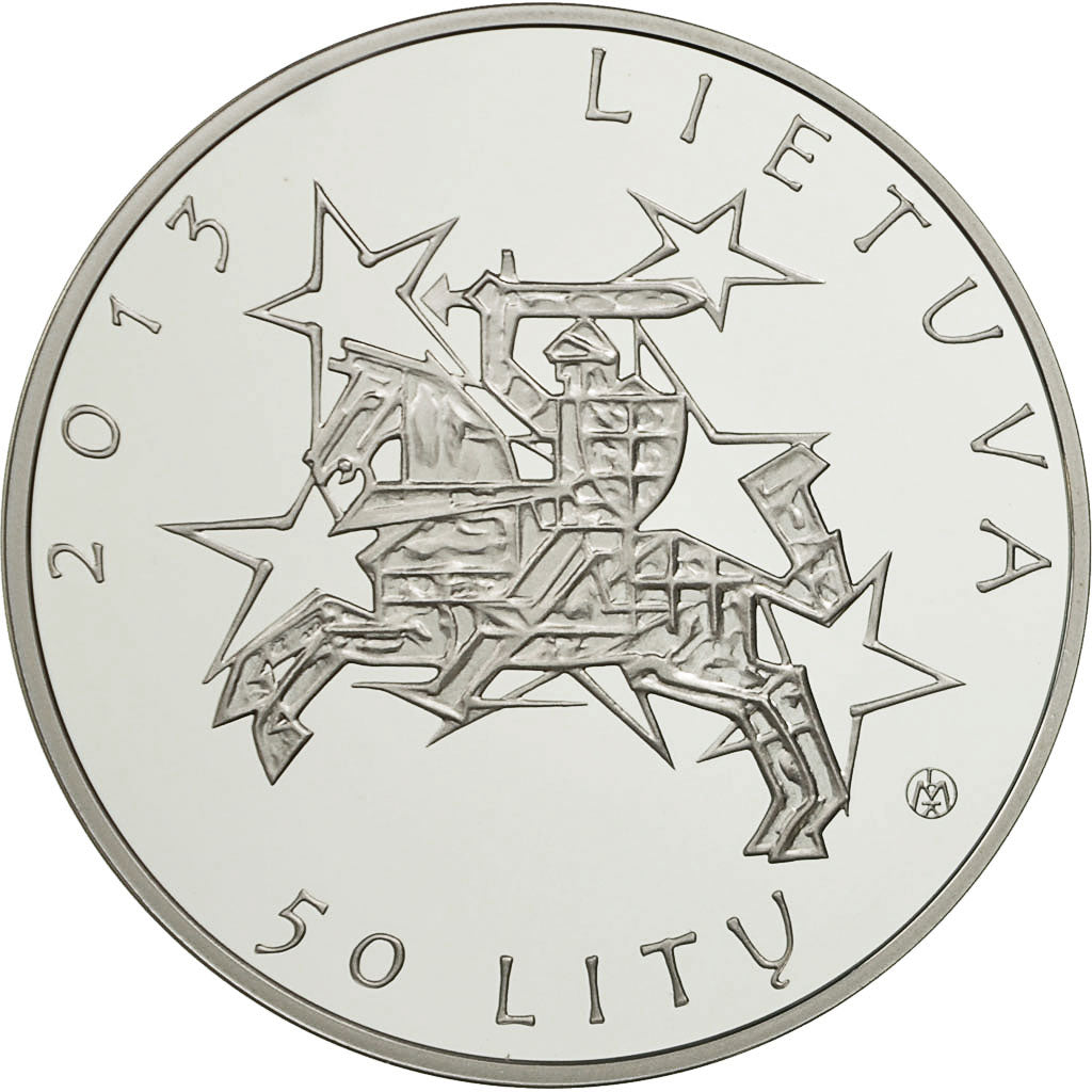 Coin, Lithuania, LIETUVOS EUROPOS, 50 Litu, 2013, MS(65-70), Silver