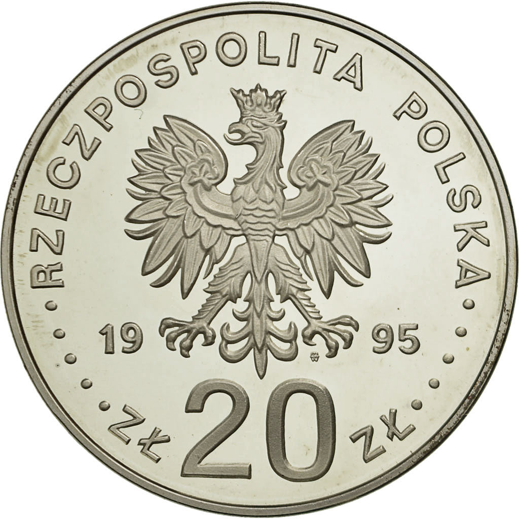 Monnaie, Pologne, 20 Zlotych, 1995, FDC, Argent, KM:286