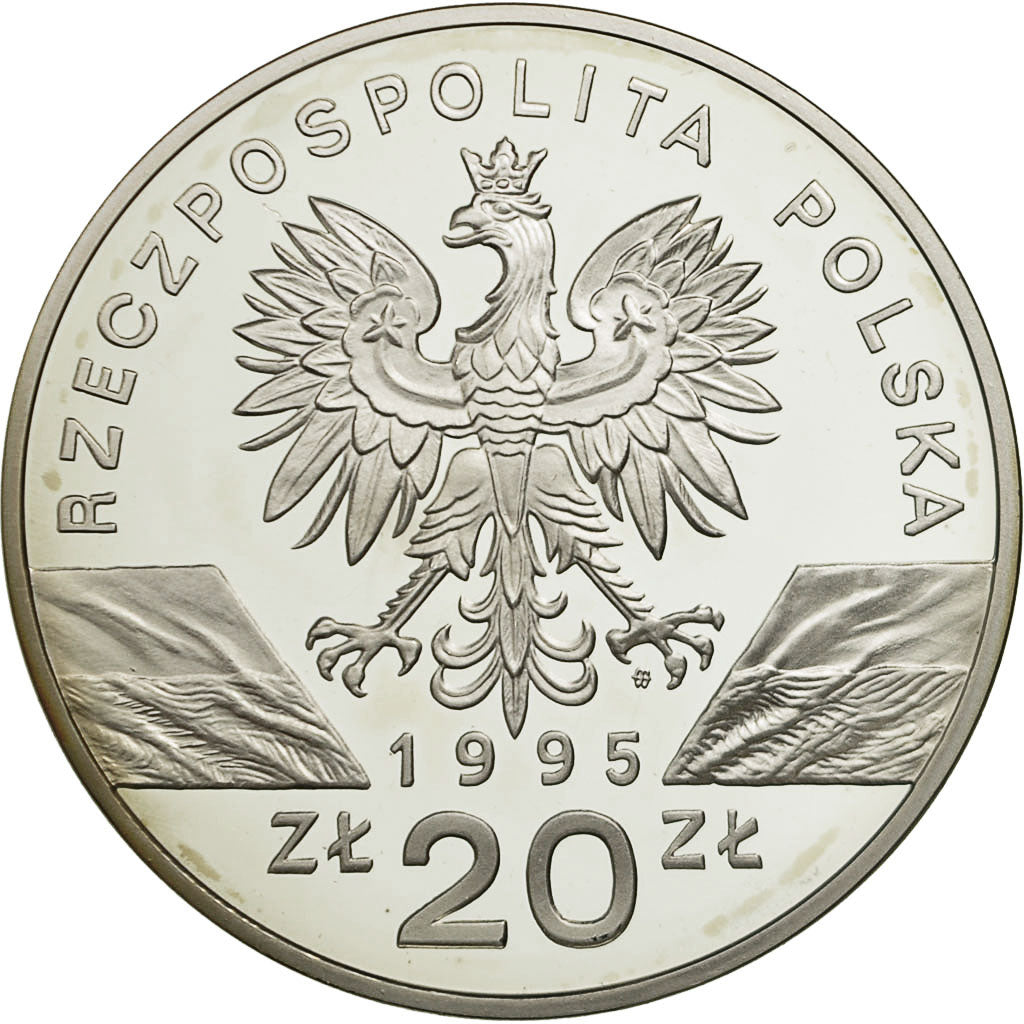 Coin, Poland, 20 Zlotych, 1995, MS(65-70), Silver, KM:290