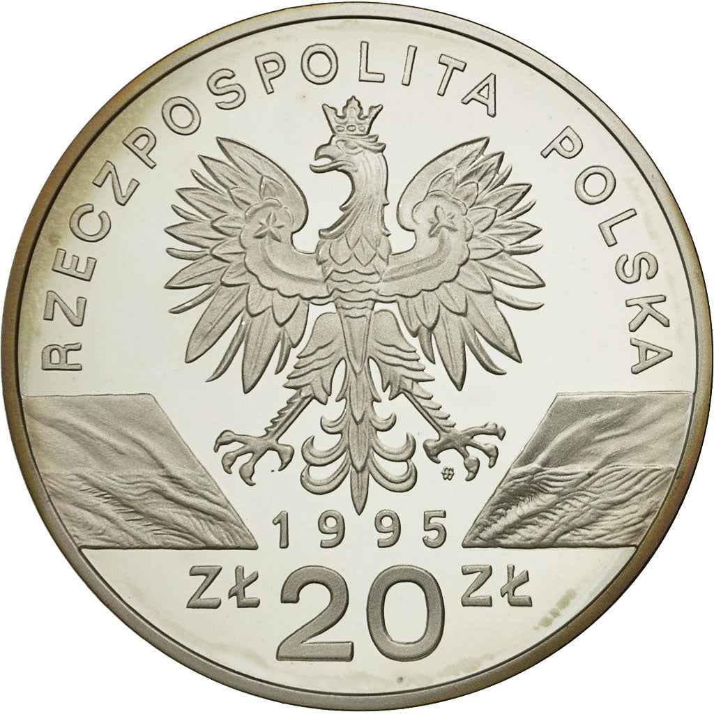 Coin, Poland, 20 Zlotych, 1995, MS(65-70), Silver, KM:290