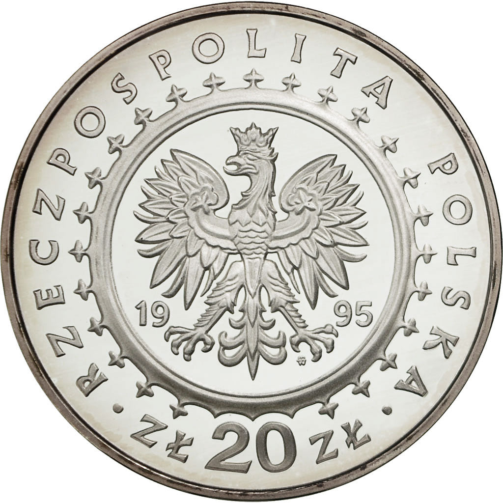 Moneda, Polonia, 20 Zlotych, 1995, FDC, Plata, KM:296