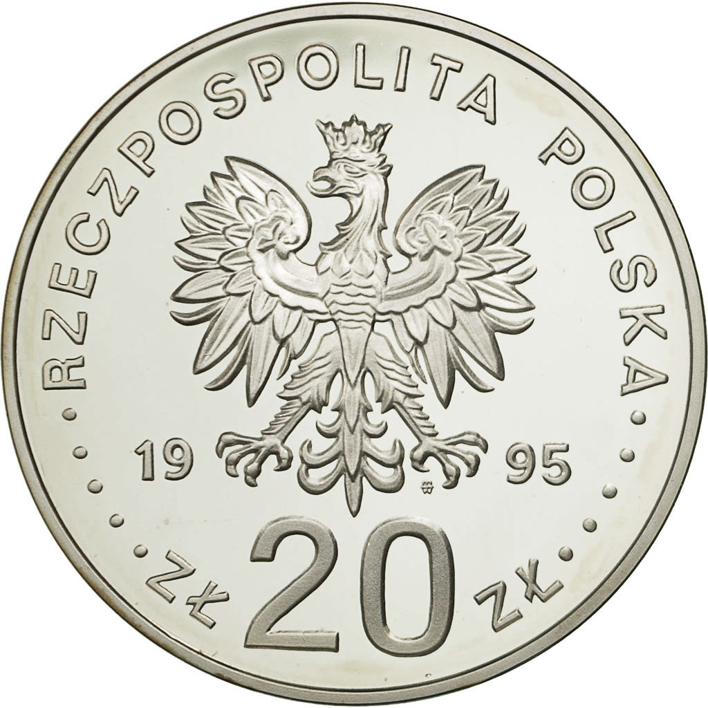 Coin, Poland, 20 Zlotych, 1995, MS(65-70), Silver, KM:298