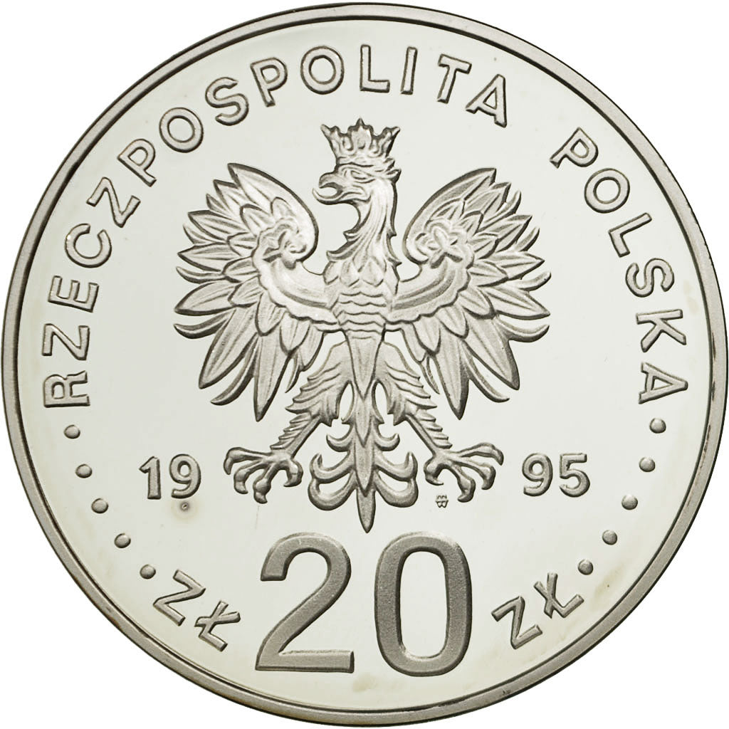 Munten, Polen, 20 Zlotych, 1995, FDC, Zilver, KM:298
