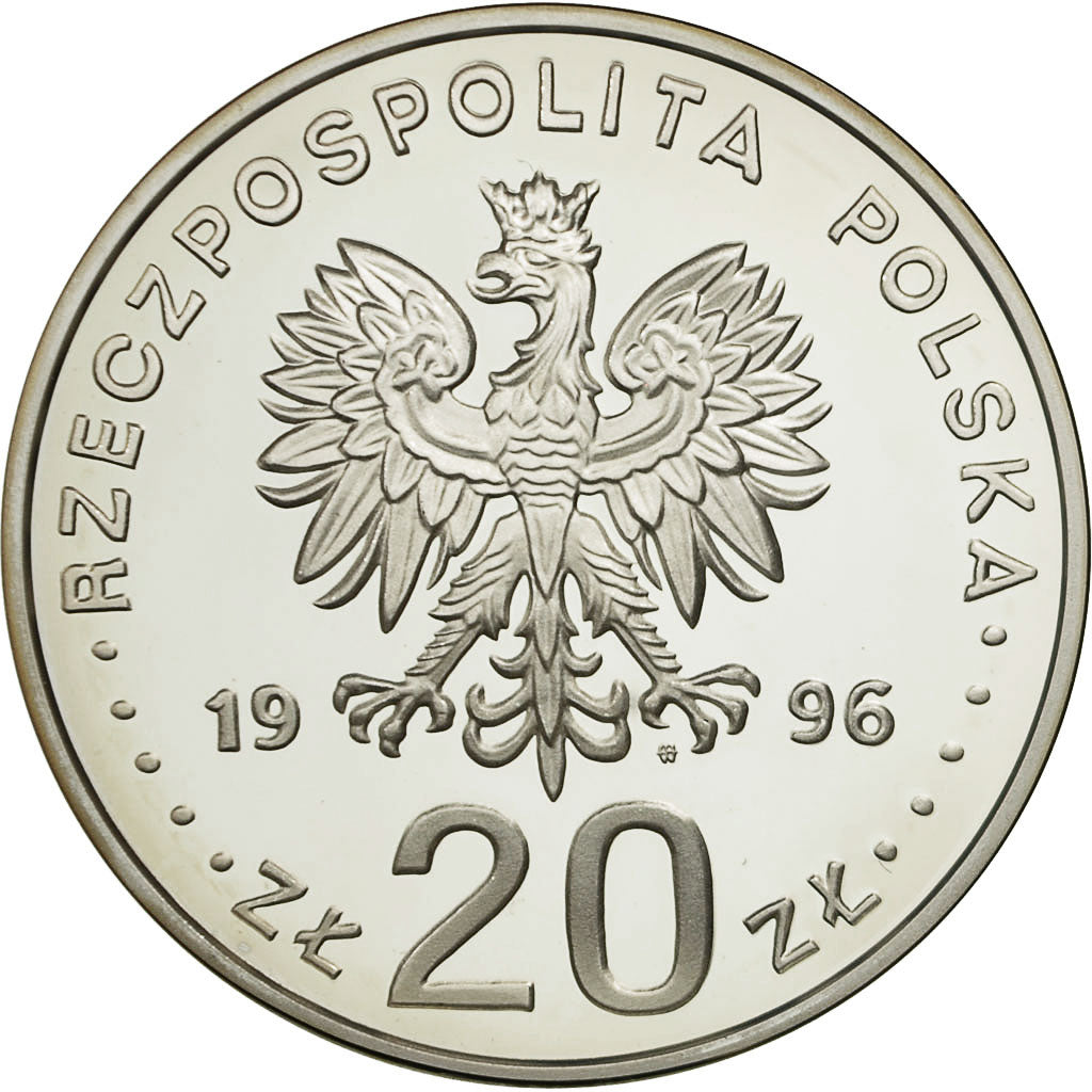 Monnaie, Pologne, 20 Zlotych, 1996, FDC, Argent, KM:309