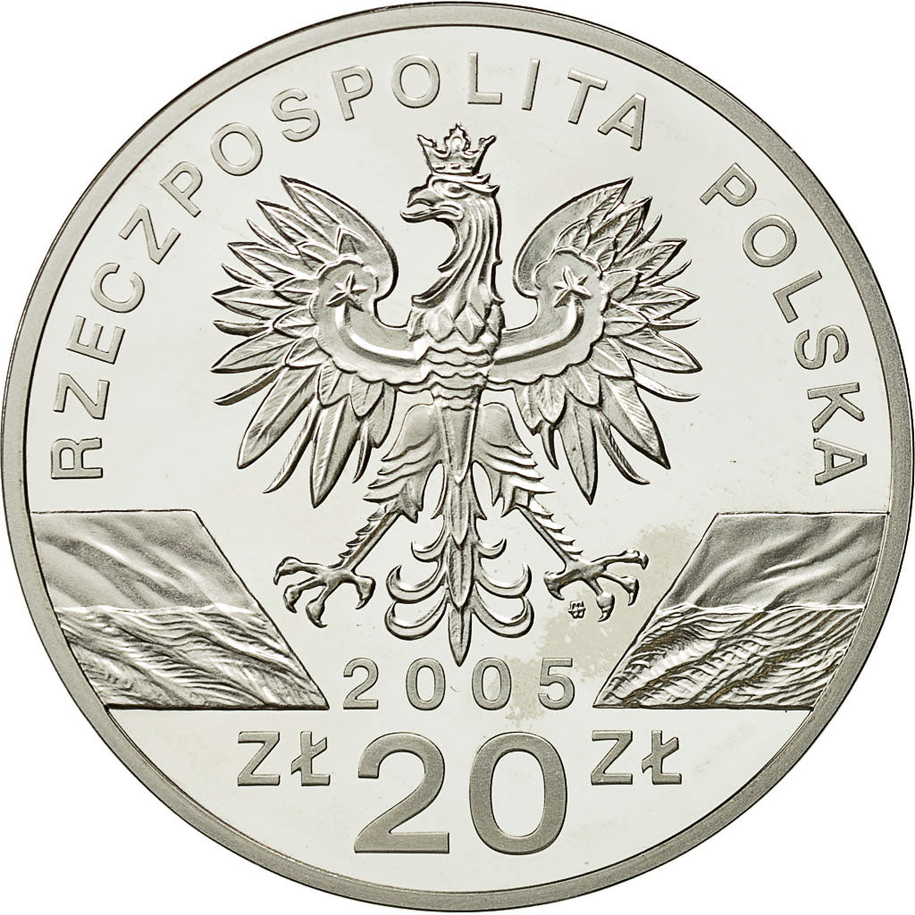Coin, Poland, 20 Zlotych, 2005, Warsaw, MS(65-70), Silver, KM:531