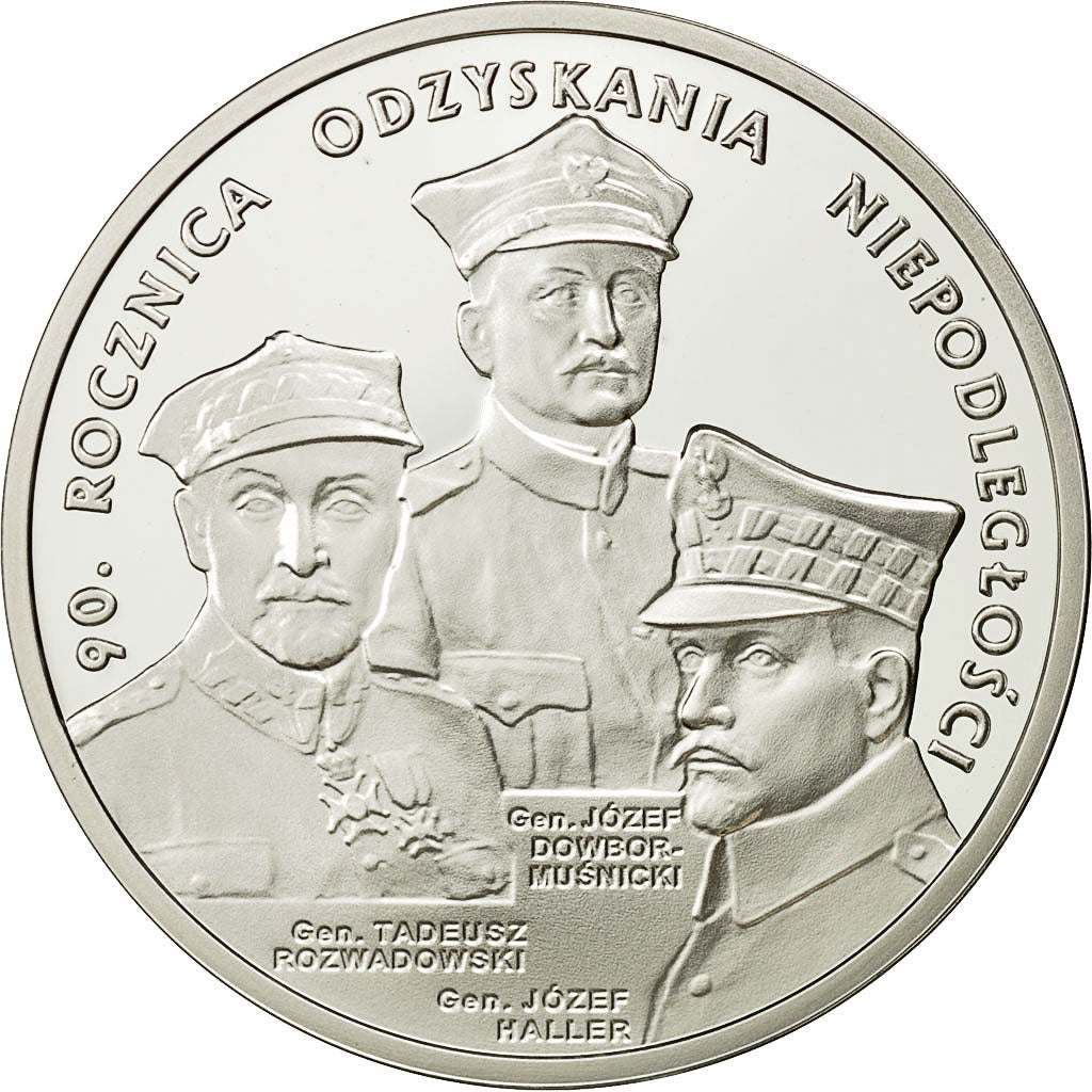 Coin, Poland, 20 Zlotych, 2008, MS(65-70), Silver, KM:651