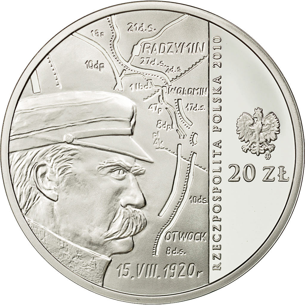 Coin, Poland, 20 Zlotych, 2010, Warsaw, MS(65-70), Silver, KM:736