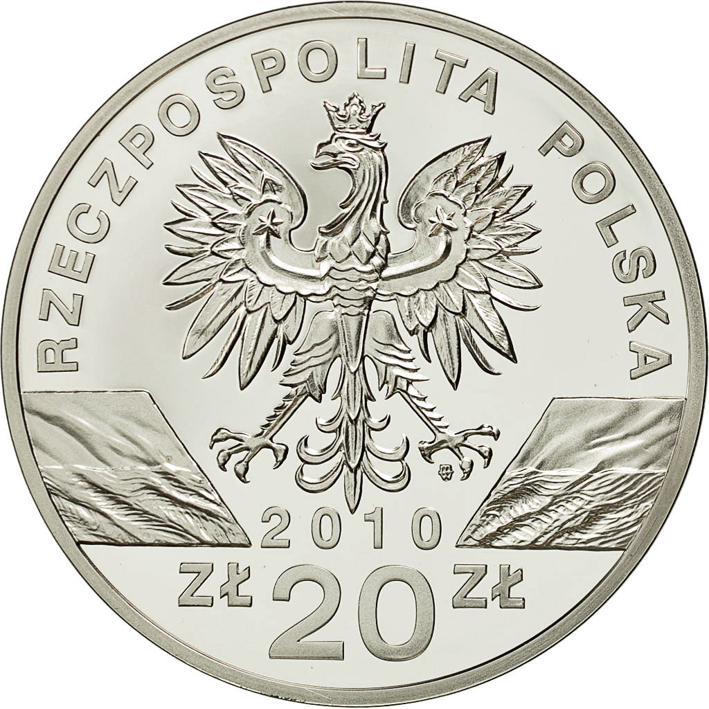 Coin, Poland, 20 Zlotych, 2010, Warsaw, MS(65-70), Silver, KM:724