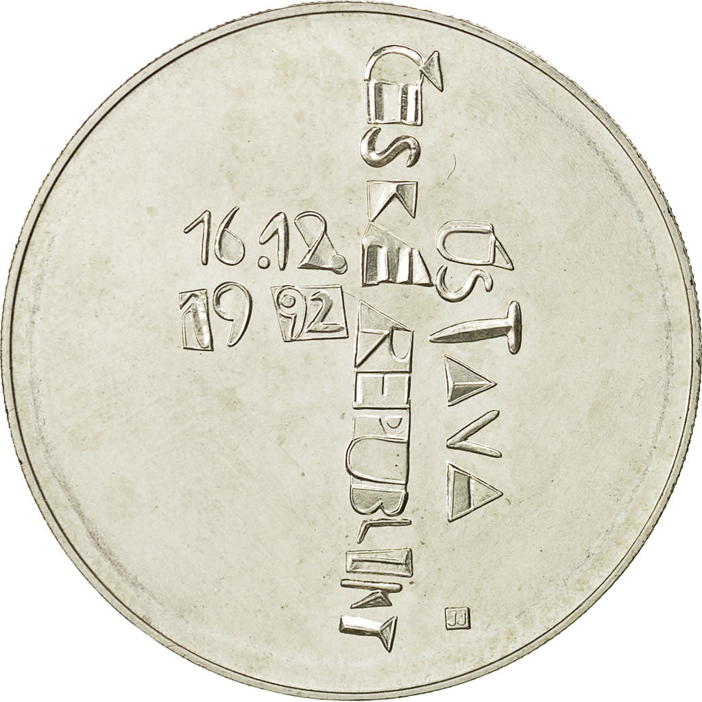 Coin, Czech Republic, 200 Korun, 1993, Vienna, MS(60-62), Silver, KM:10