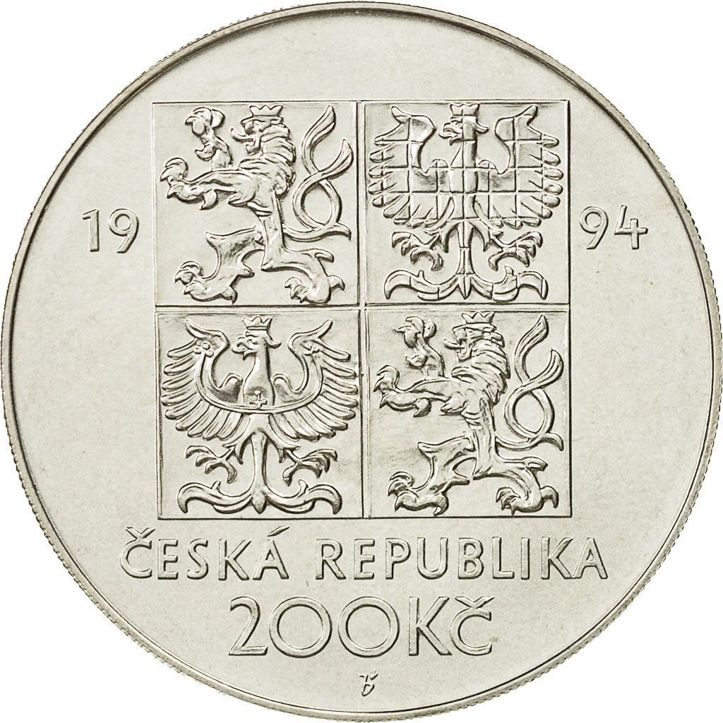 Coin, Czech Republic, 200 Korun, 1994, Jablonec nad Nisou, MS(60-62), KM 14