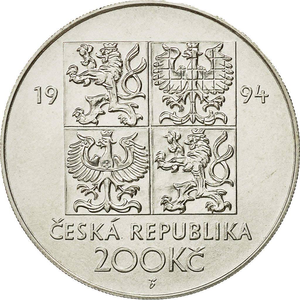 Moneta, Repubblica Ceca, 200 Korun, 1994, Jablonec nad Nisou, SPL, Argento