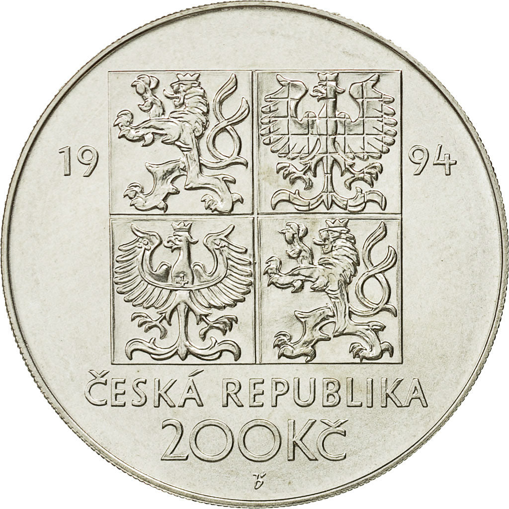 Coin, Czech Republic, 200 Korun, 1994, Jablonec nad Nisou, MS(60-62), KM 14