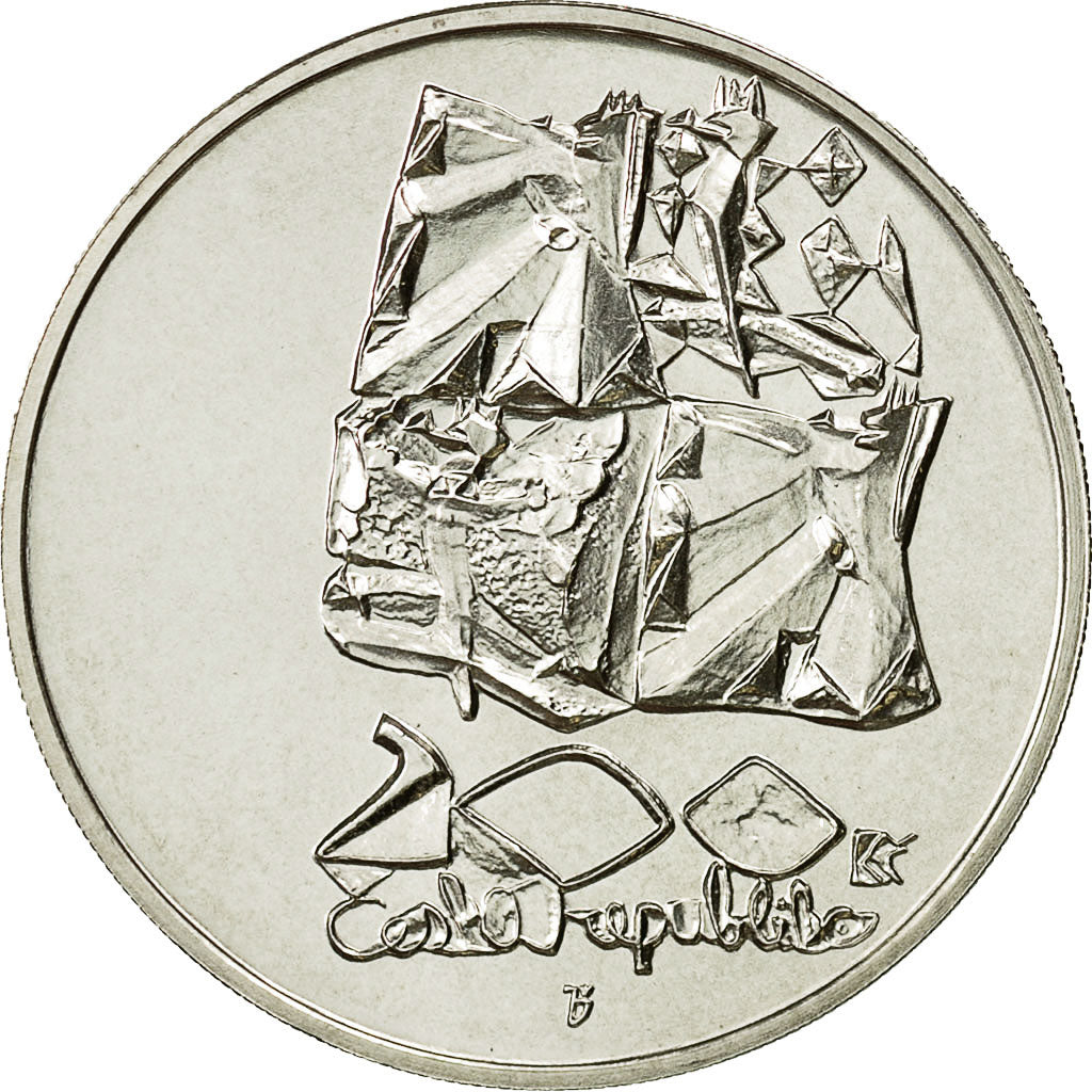 Coin, Czech Republic, 200 Korun, 1995, Jablonec nad Nisou, MS(60-62), Silver