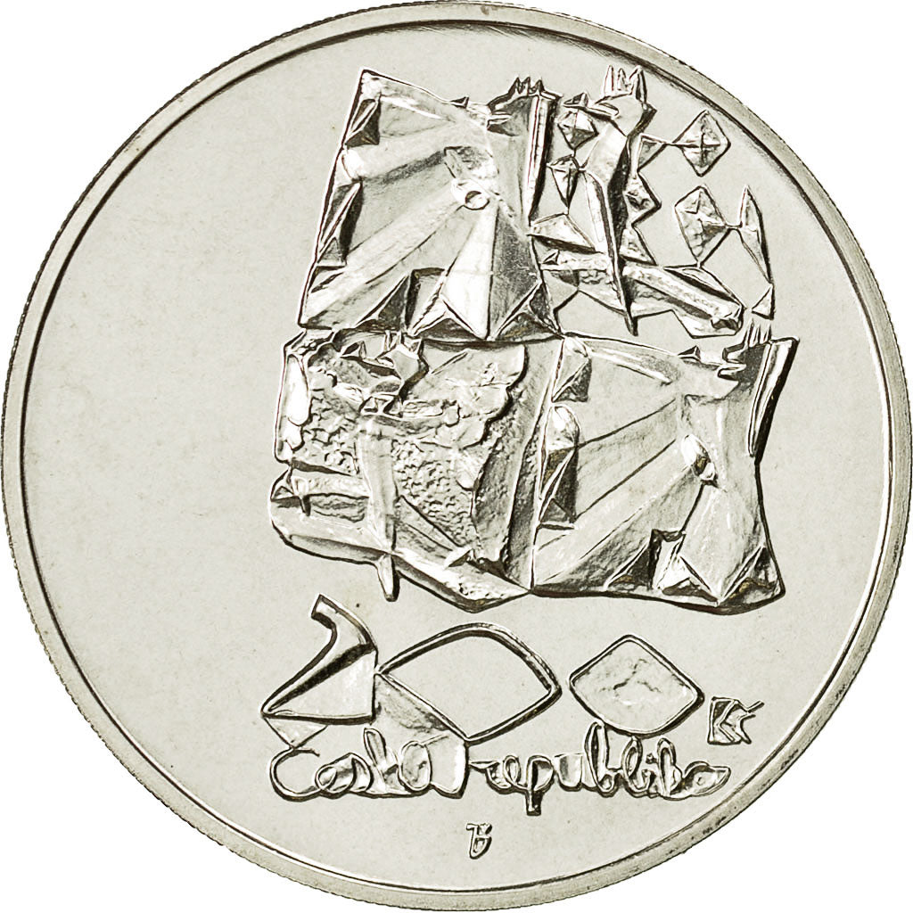 Coin, Czech Republic, 200 Korun, 1995, Jablonec nad Nisou, MS(60-62), Silver