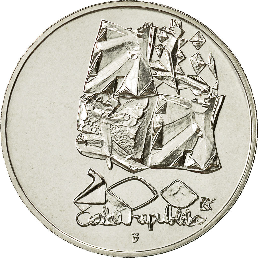 Coin, Czech Republic, 200 Korun, 1995, Jablonec nad Nisou, MS(60-62), Silver