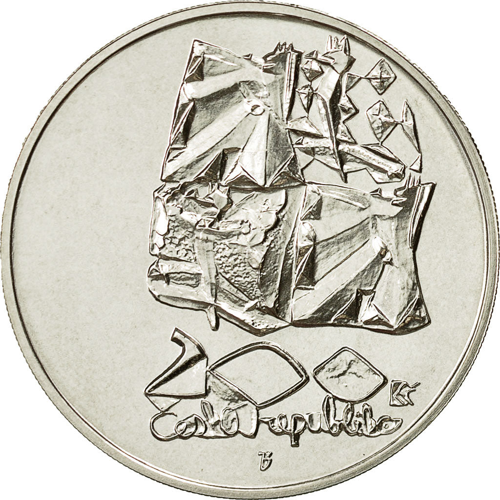 Coin, Czech Republic, 200 Korun, 1995, Jablonec nad Nisou, MS(60-62), Silver