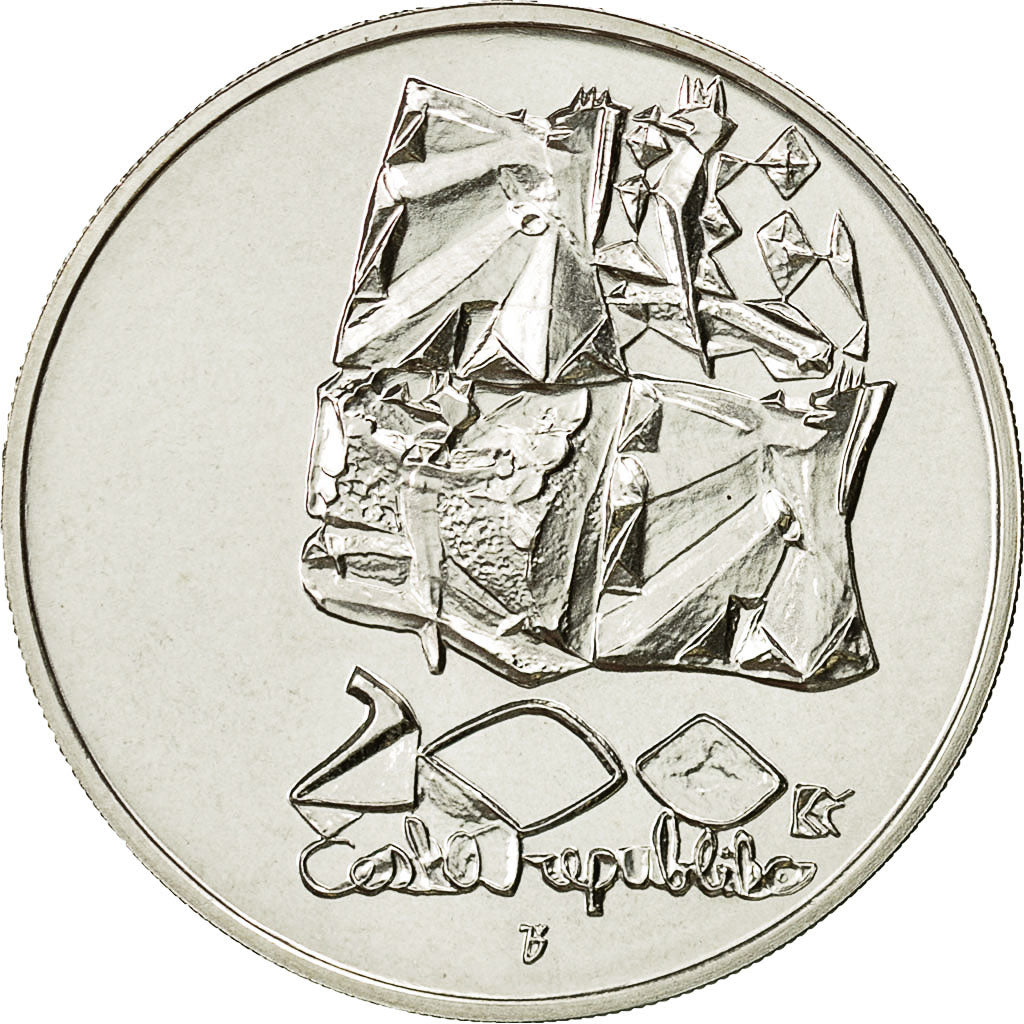 Coin, Czech Republic, 200 Korun, 1995, Jablonec nad Nisou, MS(60-62), Silver