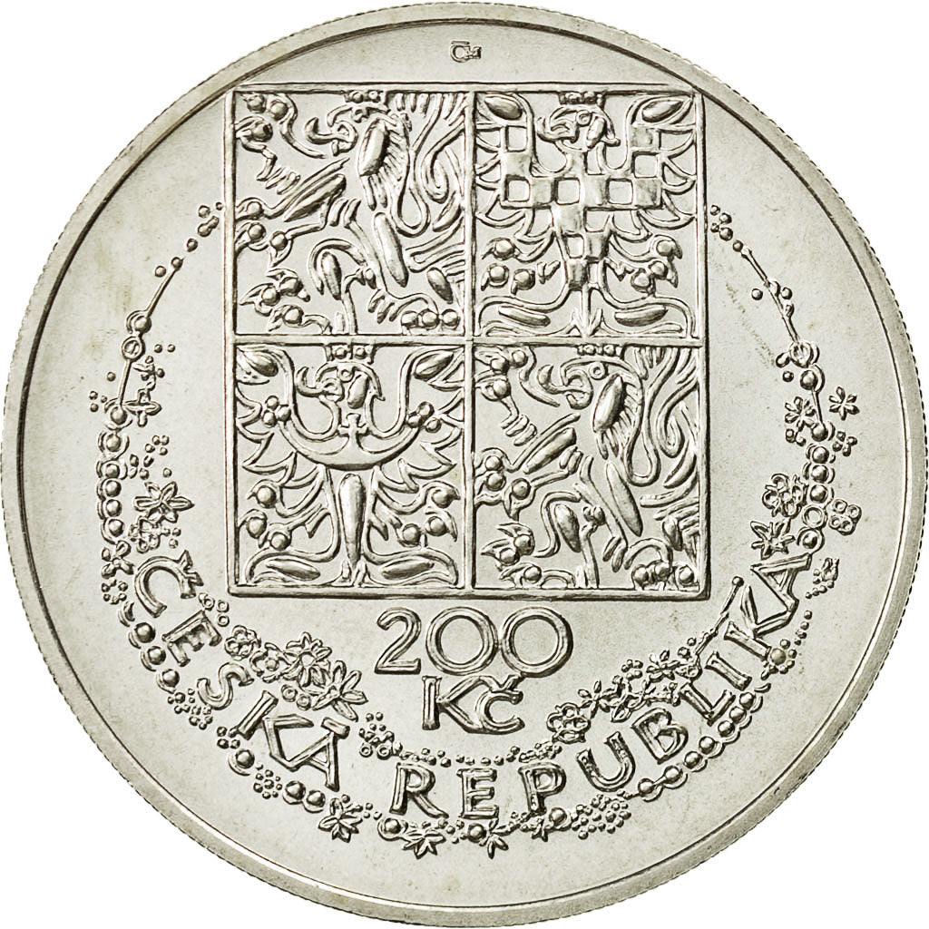 Coin, Czech Republic, 200 Korun, 1996, Jablonec nad Nisou, MS(60-62), Silver