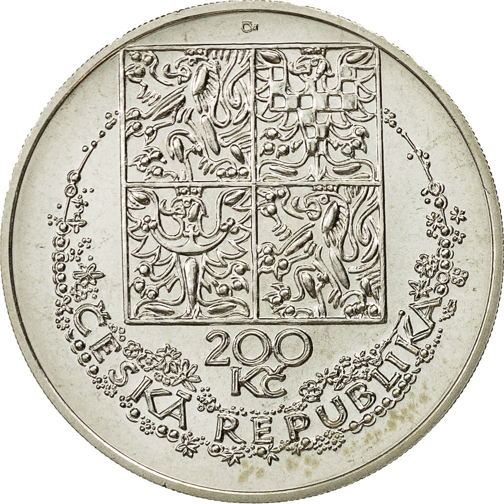 Coin, Czech Republic, 200 Korun, 1996, Jablonec nad Nisou, MS(60-62), Silver