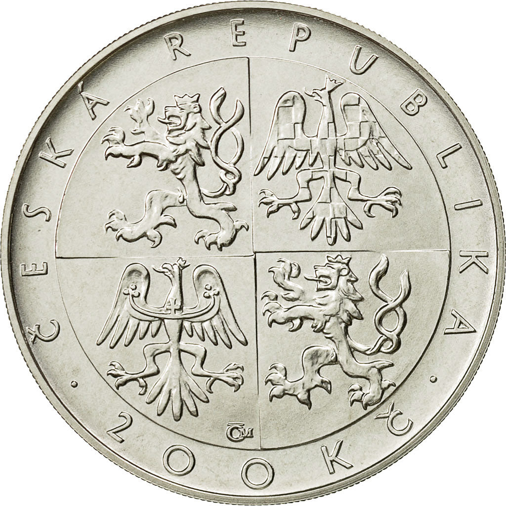 Coin, Czech Republic, 200 Korun, 1996, Jablonec nad Nisou, MS(60-62), KM 25