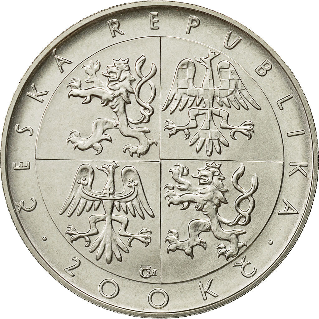 Coin, Czech Republic, 200 Korun, 1996, Jablonec nad Nisou, MS(60-62), KM 25