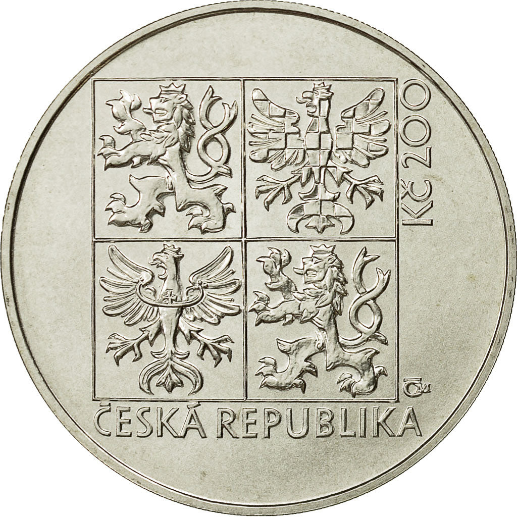 Coin, Czech Republic, 200 Korun, 1997, MS(60-62), Silver, KM:26
