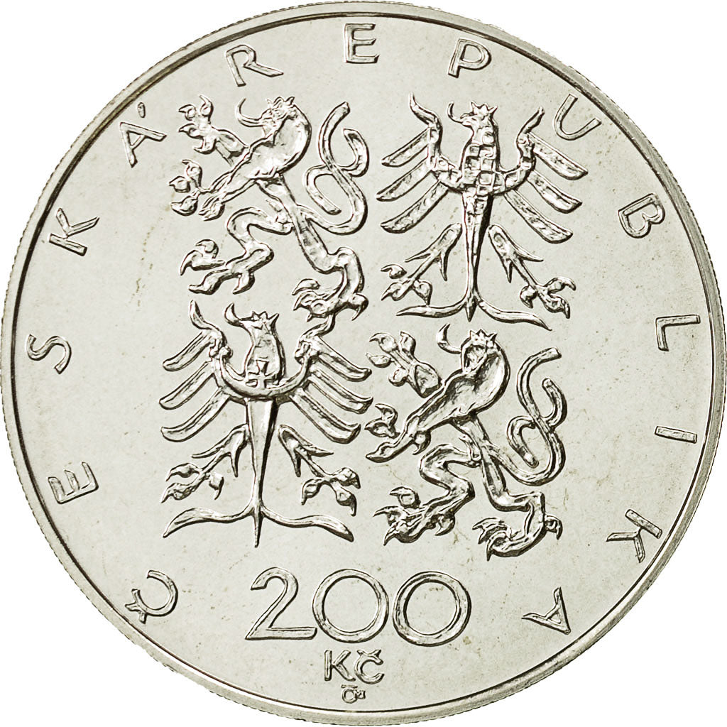 Münze, Tschechische Republik, 200 Korun, 1997, Jablonec nad Nisou, VZ+, Silber