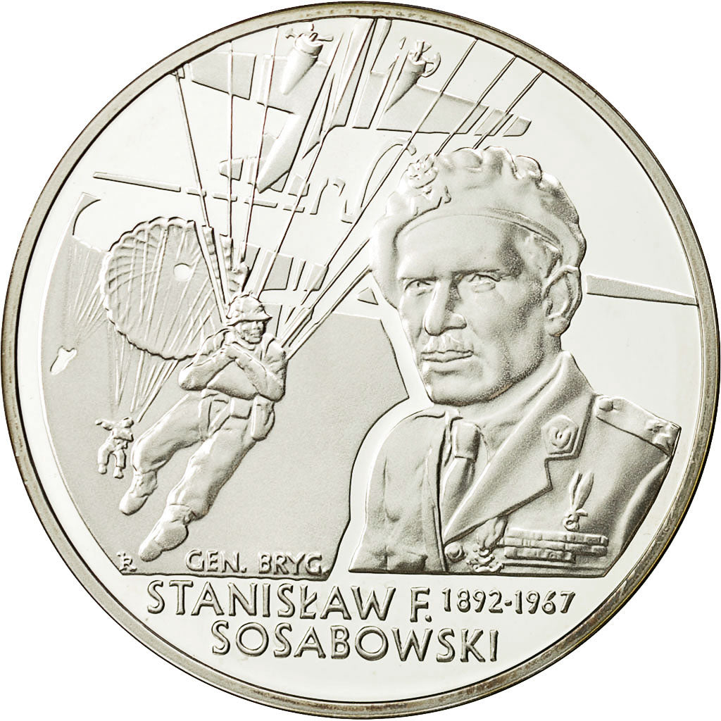 Coin, Poland, 10 Zlotych, 2004, Warsaw, MS(63), Silver, KM:500